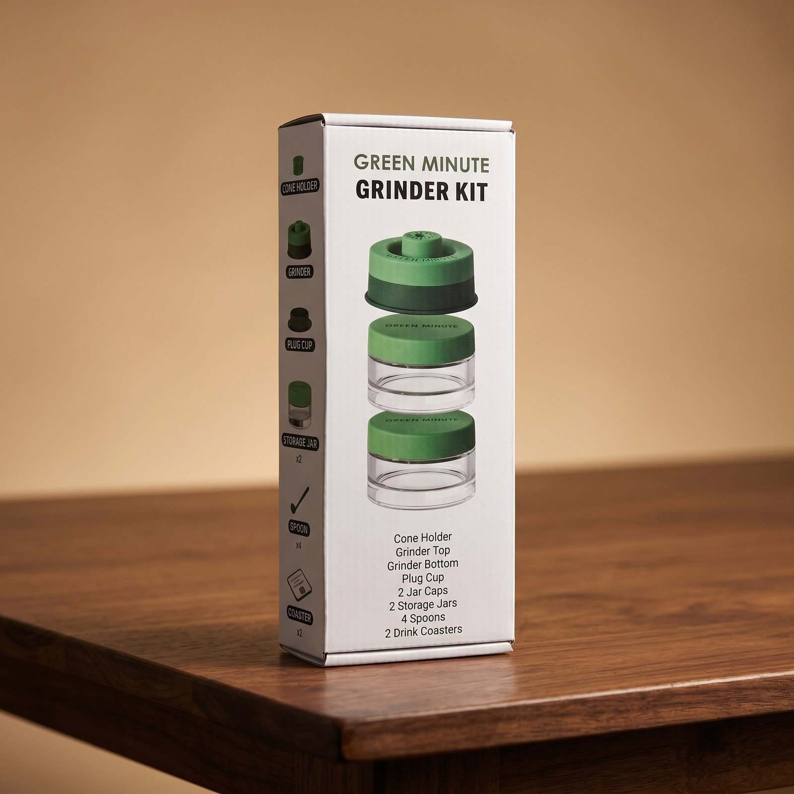 Green Minute Grinder Kit retail box